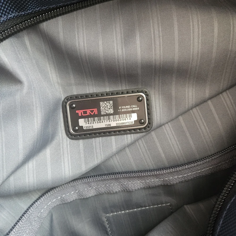 TUMI Navy Blue Travel Bag