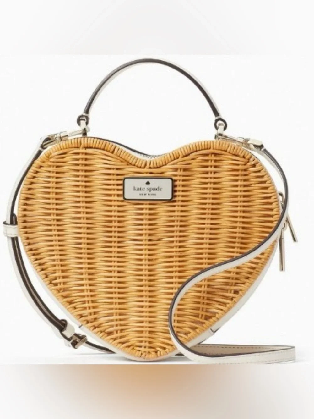 🤎Kate Spade Love Shack Heart Wicker Crossbody