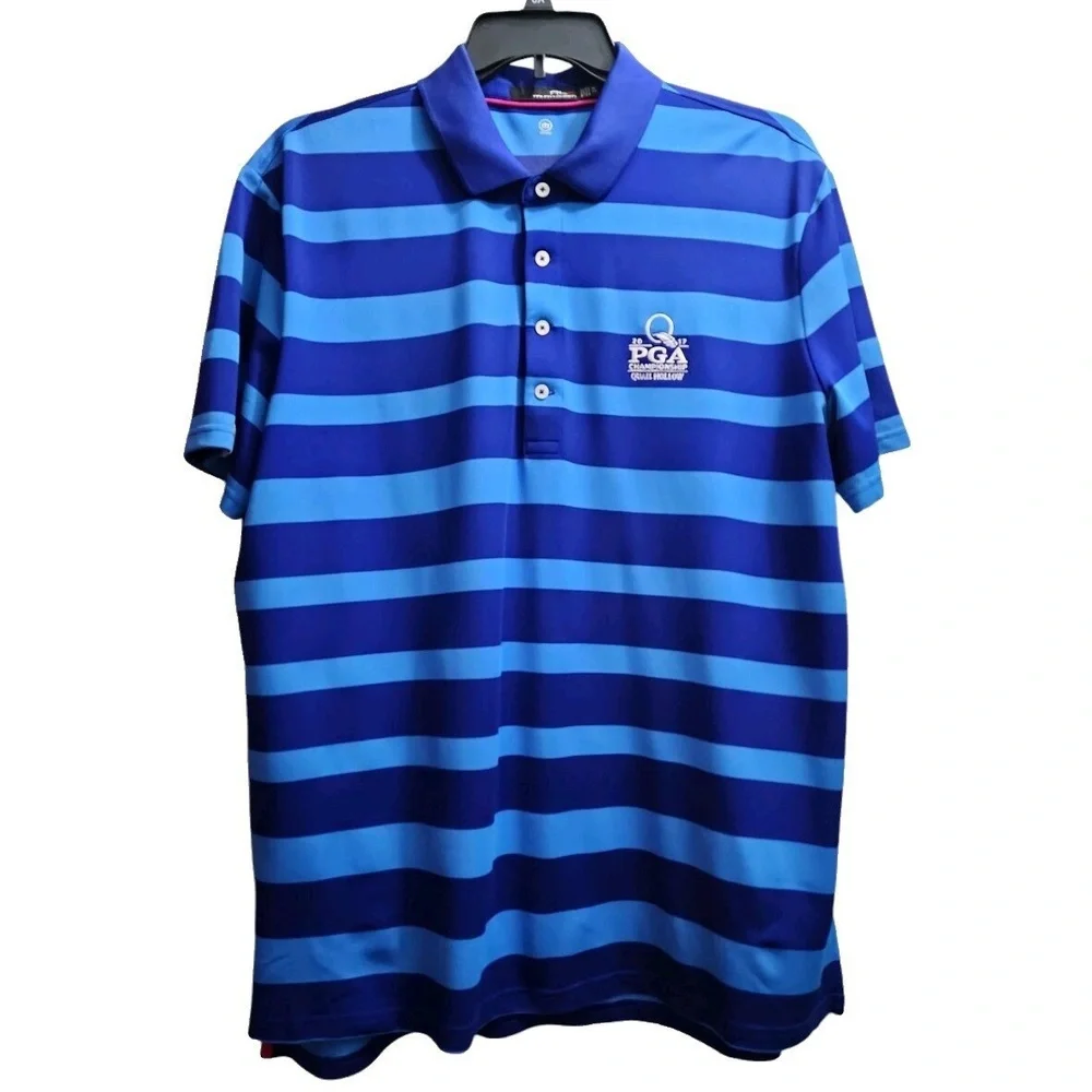 Polo Ralph Lauren Mens Size XL PGA 2017 Championship Quail Hollow Polo Shirt Blu