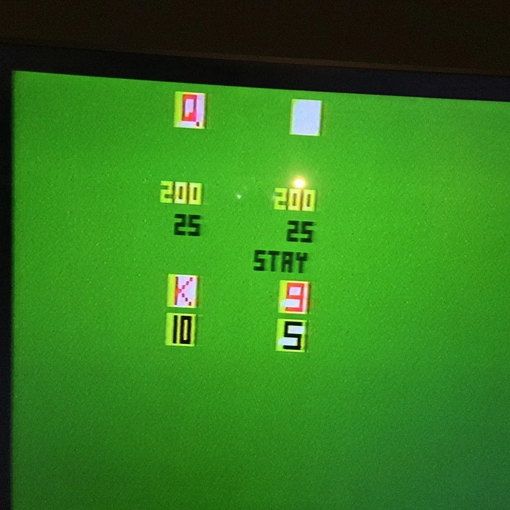 Atari 2600‎ Blackjack CX-2651 Vintage 1977 Video Game Cartridge Retro Tested PWC