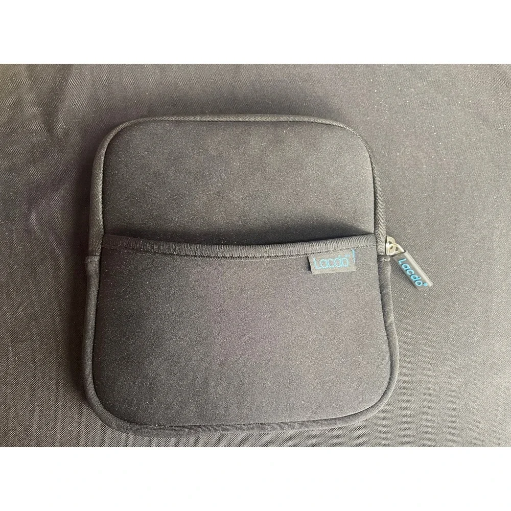 Lacdo Black Neoprene Shockproof Bubble Padded Protective Sleeve Case 8x7.5in