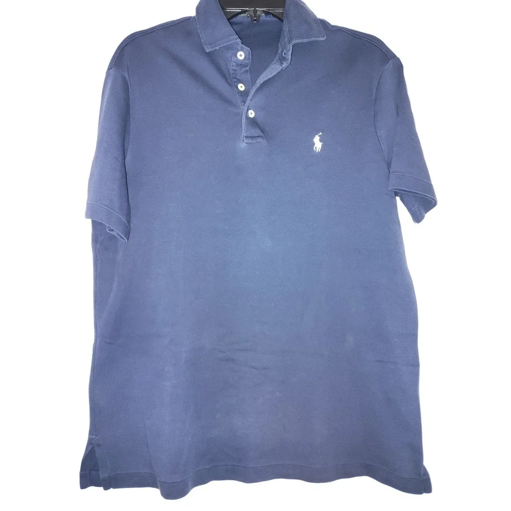 Polo Ralph Lauren Short‎ Sleeved Polo Shirt Navy Blue Medium
