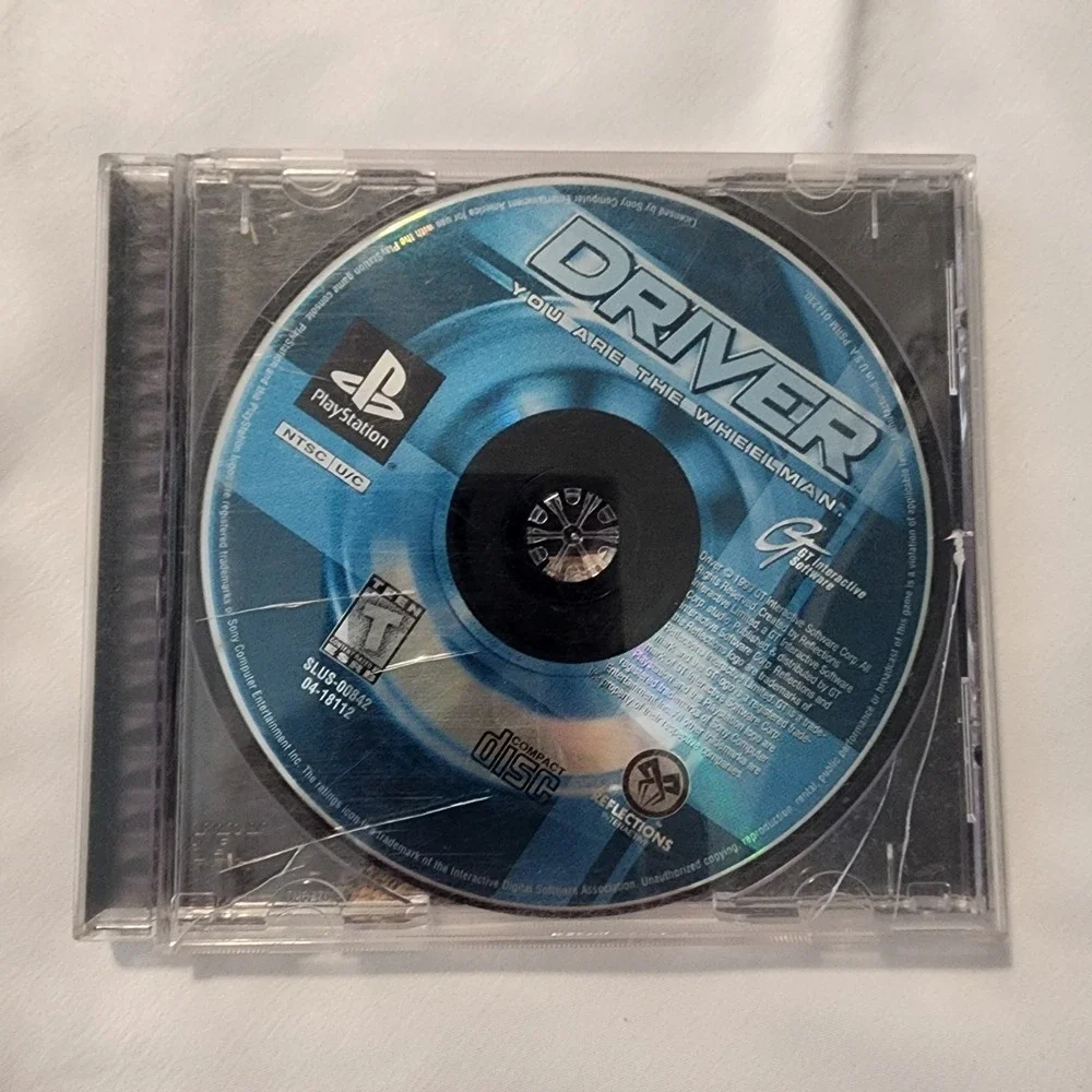 Driver - PS1‎ Playstation 1 Black Label Game. Disk Only. Case Broken. SEE PHOTOS