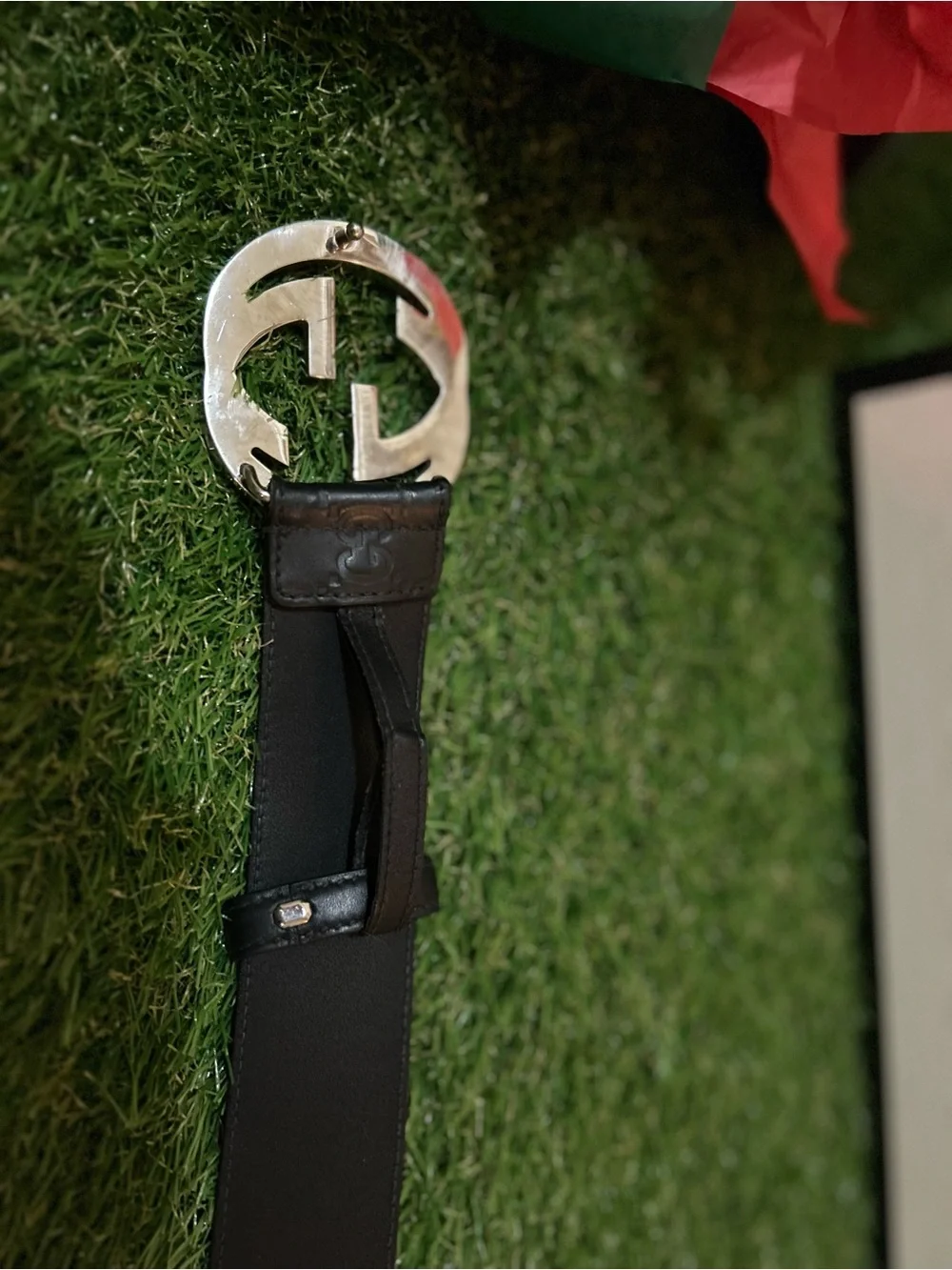 Gucci black embossed