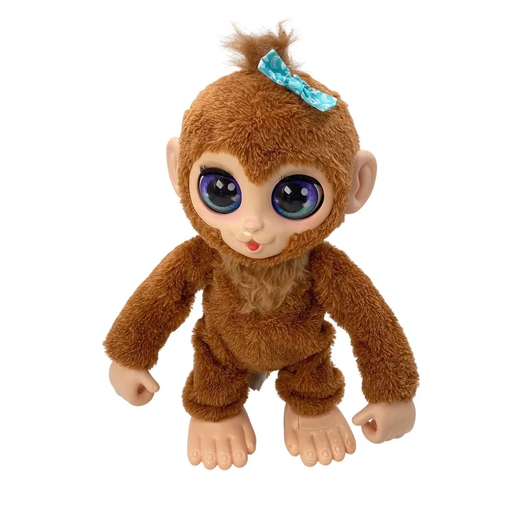 FurReal Peanut the Playful Monkey Interactive Plush Toy Hasbro 2024‎ Brown 15in
