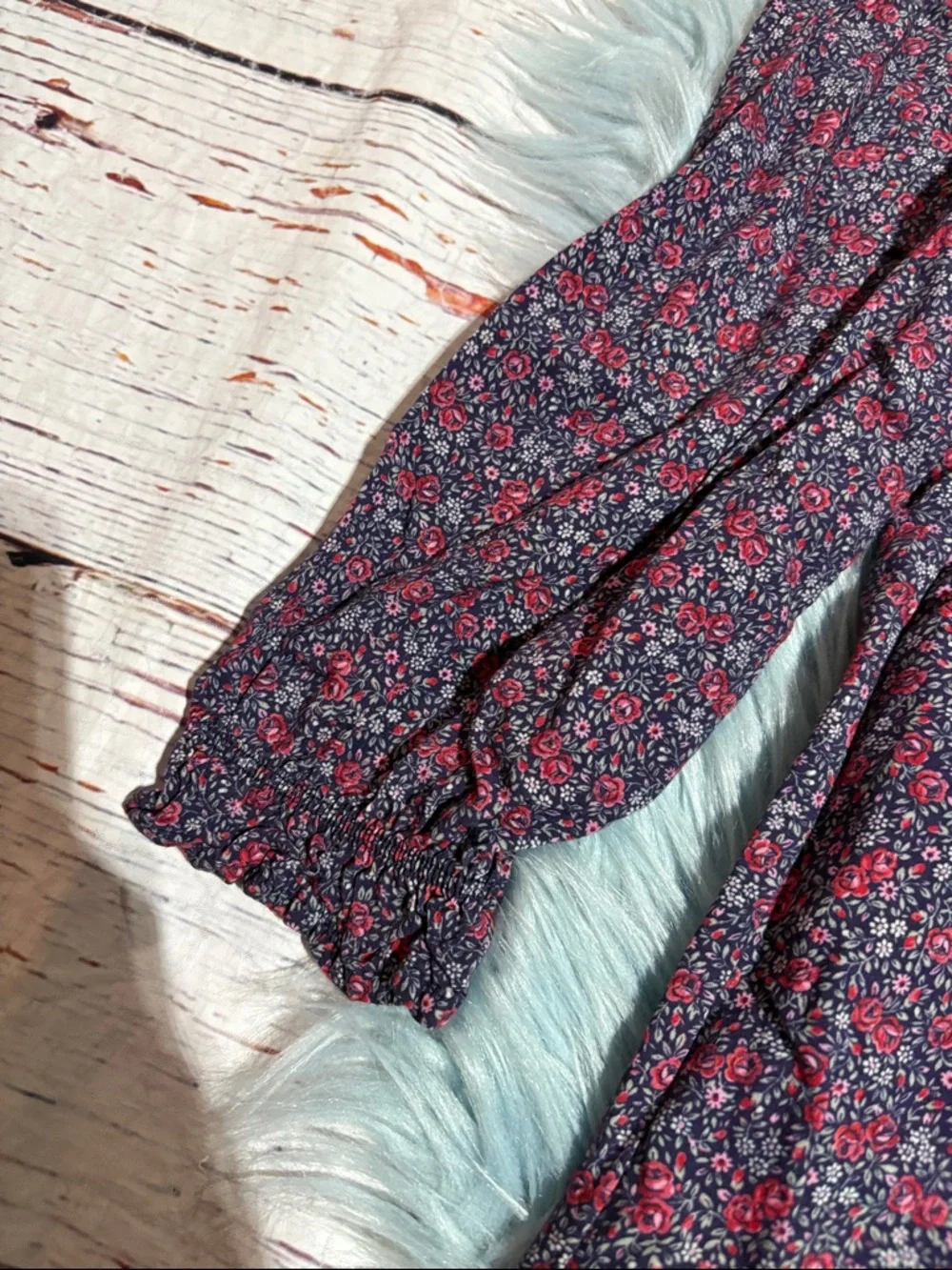 GAP Kids Floral Dress - Purple and Pink Pintuck Dress sz L
