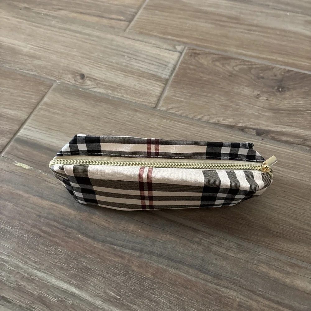 Designer‎ Plaid Cosmetic Bag Pouch Clutch Organizer