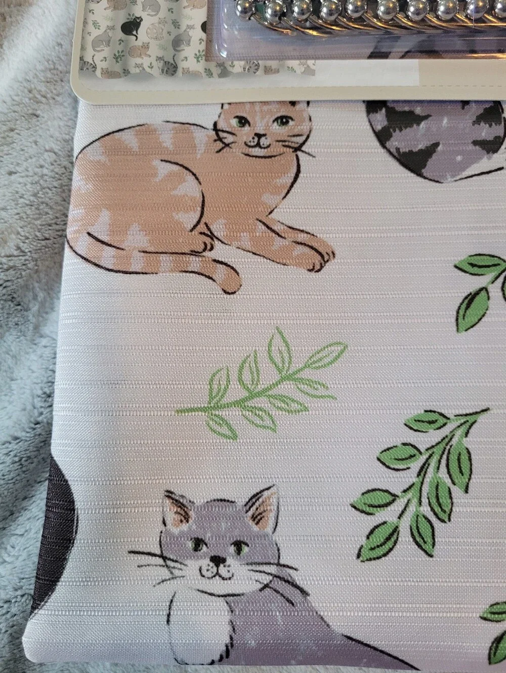 Cat Kitten Kitty 13 Piece Fabric Standard 72 X 72 Shower Curtain & Hooks Meow