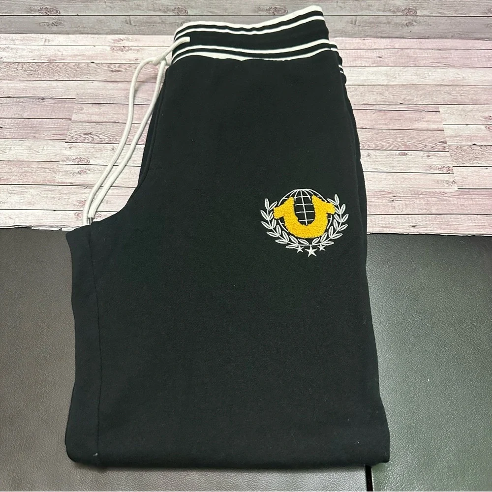 True Religion Black Sweatpants with Logo size SP