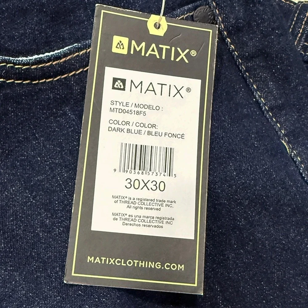 MATIX Colton Modern Fit Jeans - NWT Mens Size 30 x 30 Dark Wash - #49471-J7