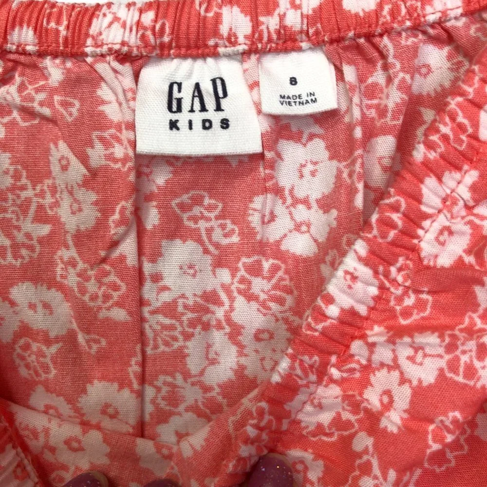 GAP Girl's‎ Soft Chambray Short Puff Sleeve One Piece Romper NWT