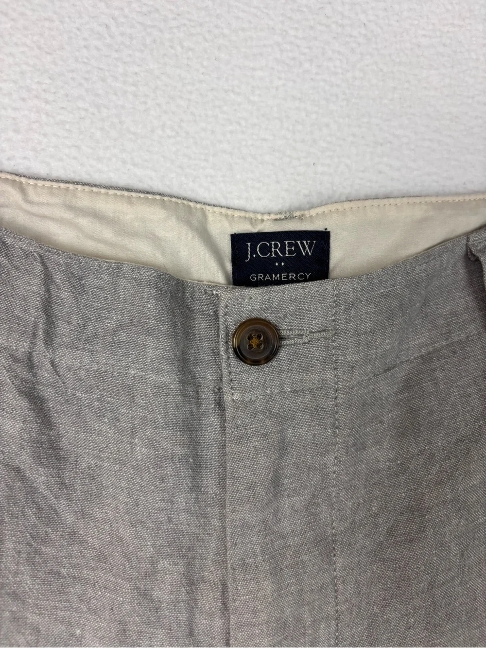 J.Crew Gramercy Linen/Cotton Lightweight Gray Flat Front Chino Short 9