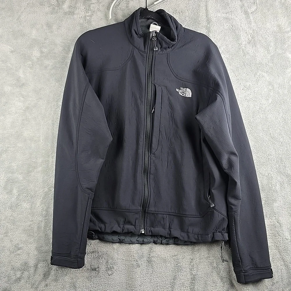 The North Face Apex Softshell Jacket Mens Size Medium‎ Black Full Zip Hiking