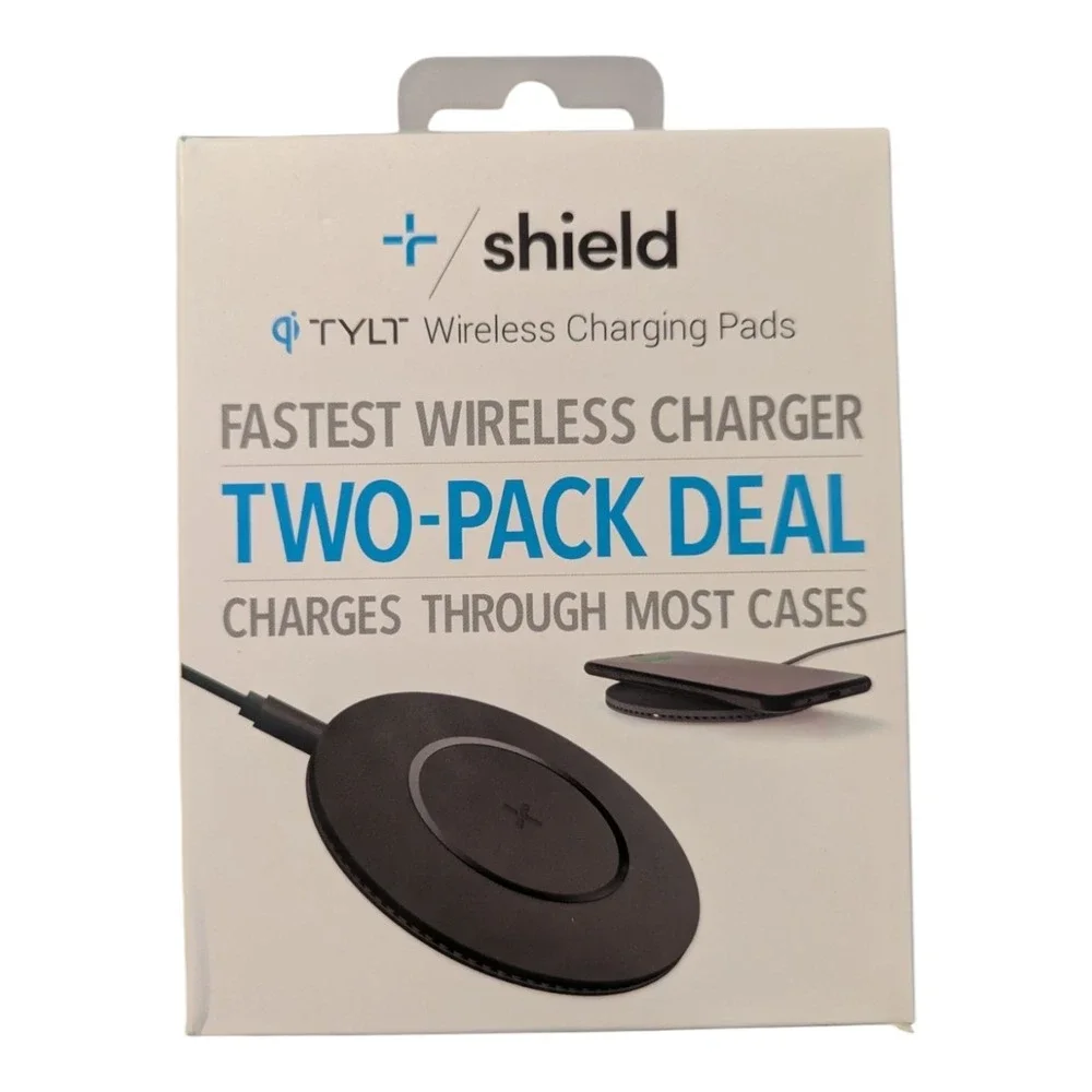 N5.OB TYLT Shield‎ 2 Pack Wireless Fast Charging Pad/Charging Station | Qi-black