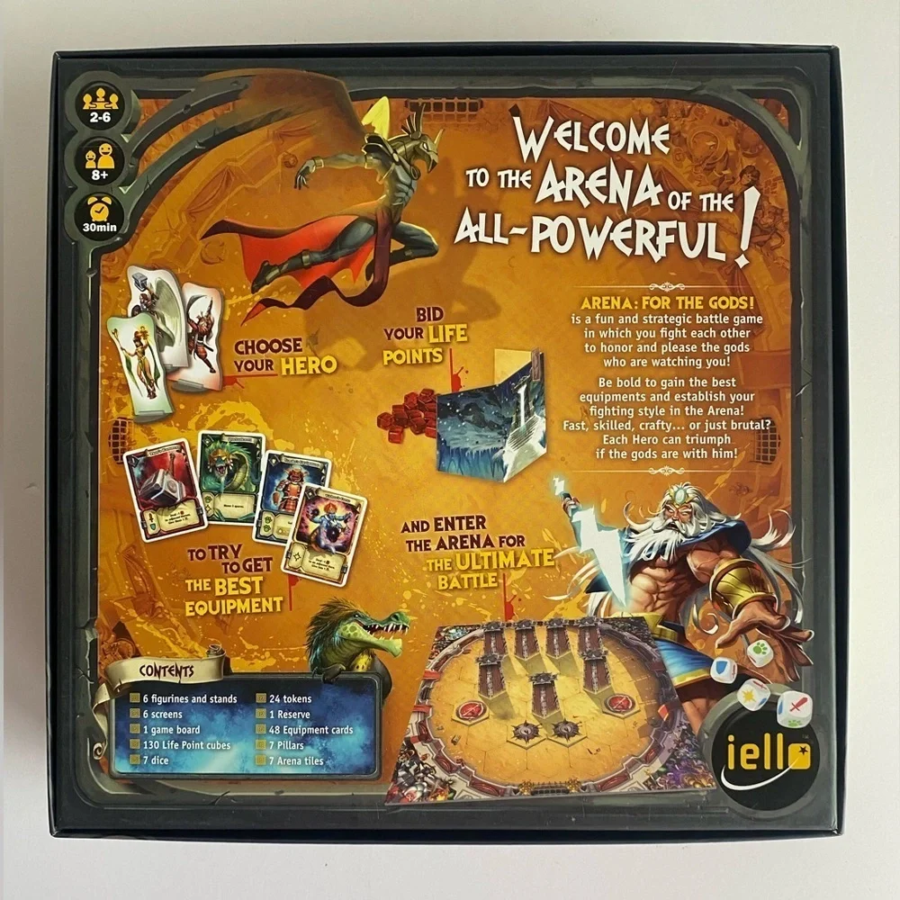 Arena for‎ the Gods Board Game Strategic Battle by IELLO Battle Arena Complete