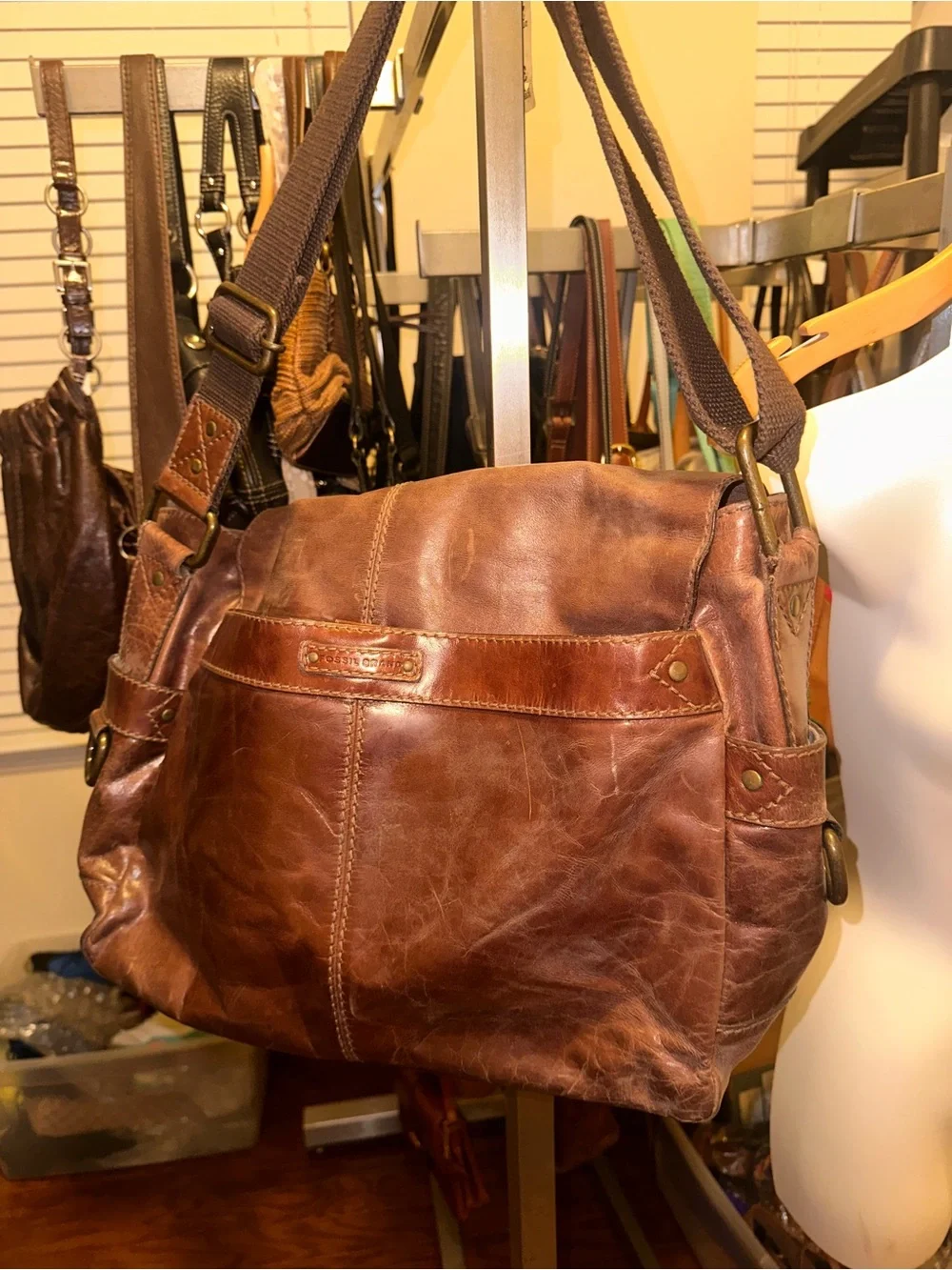 Fossil brown distressed