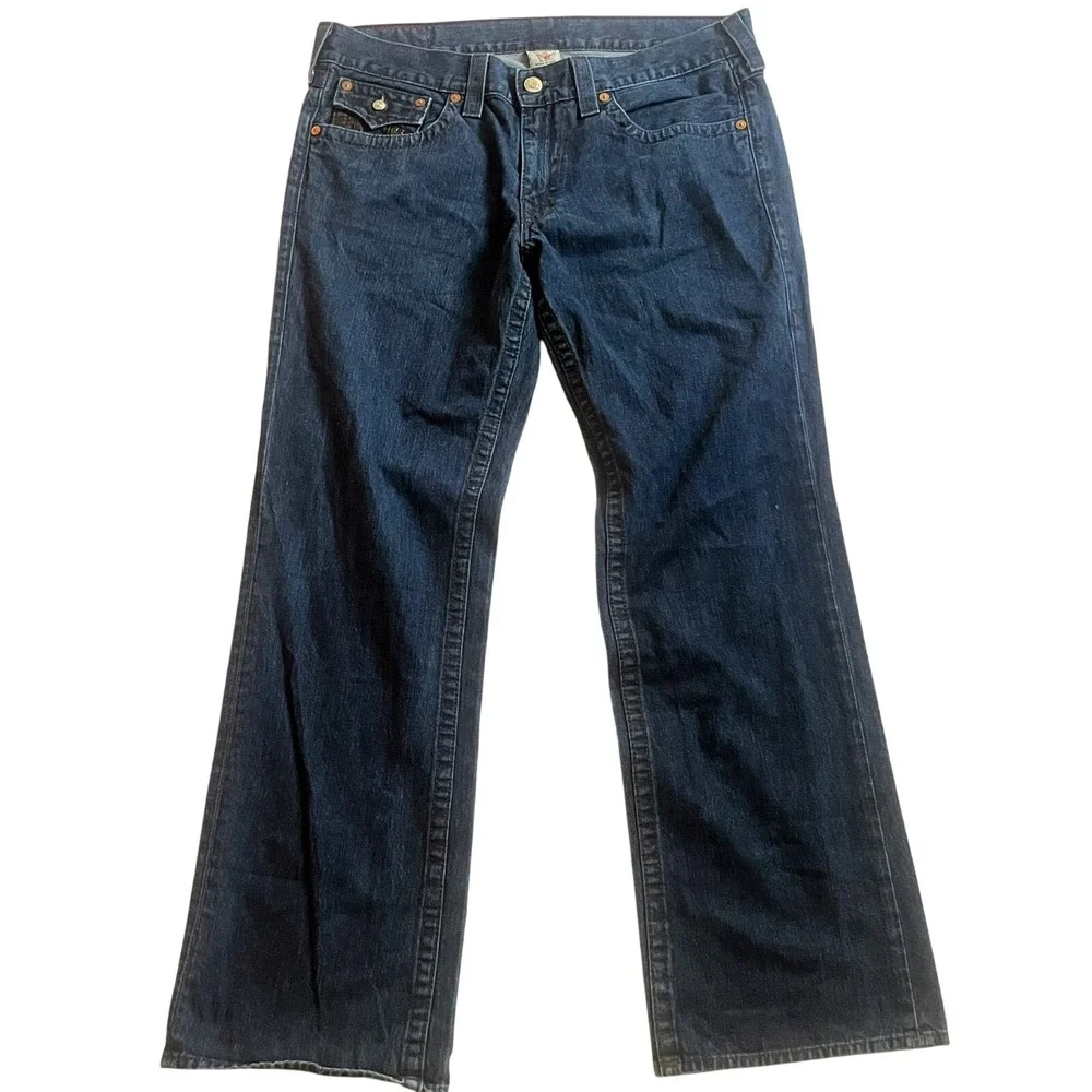 True religion Ricky jeans denim vintage 24–859 LX 603336 embellished men 38 flap