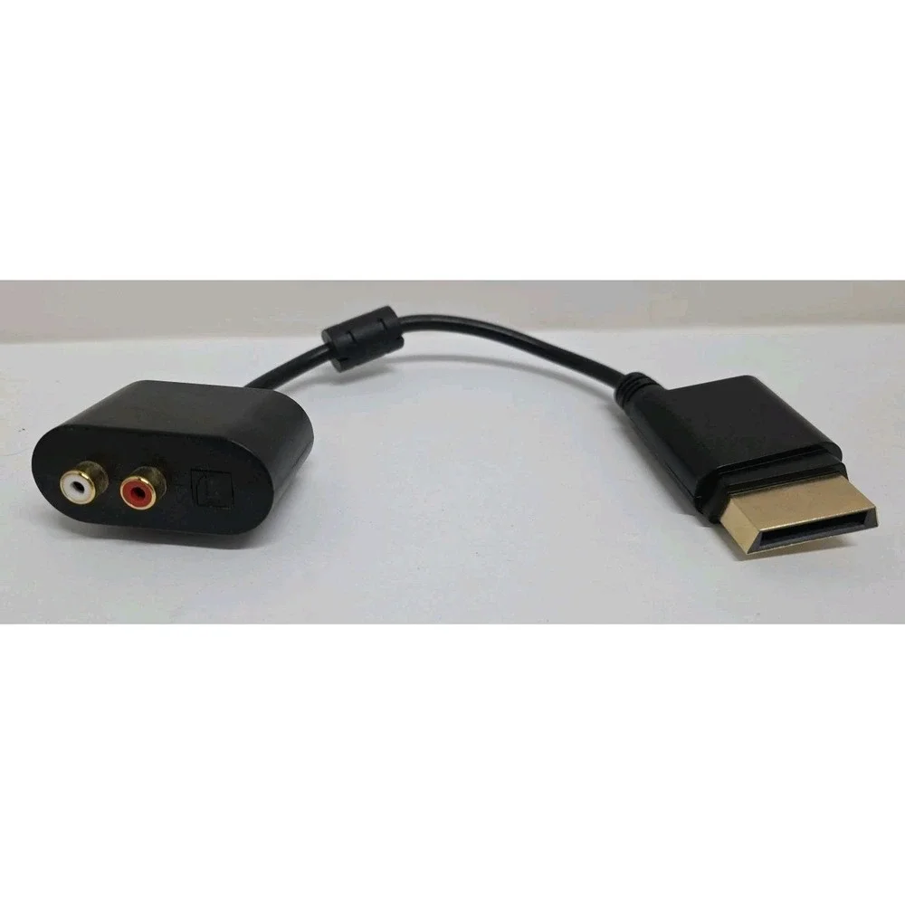 Xbox 360 Audio Adapter HD And Analog AV Black RCA‎ Cable