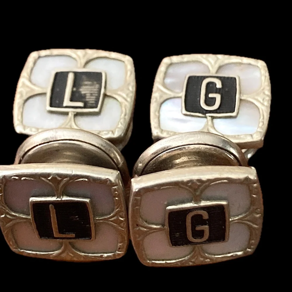 Vintage Baer & Wilde “Kum-A-Part” Single Cufflink – Letter G/L – B&W Pat 1923