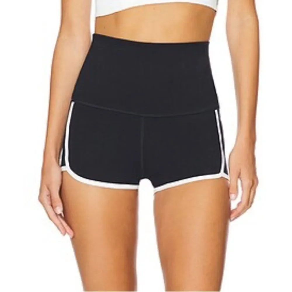 NWOT Free People Island Shorts Ultra High Rise Cheeky Black Pocket Compression