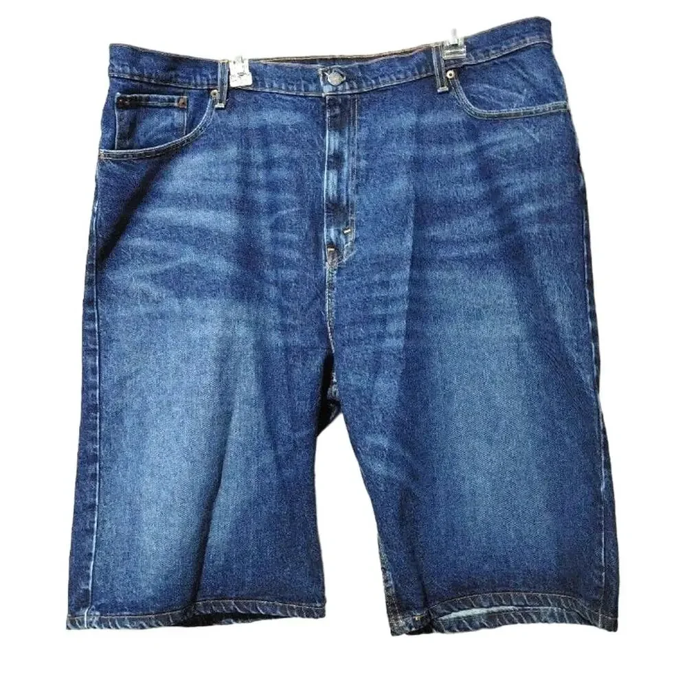 Levi's 569 Burmuda Shorts Mid Rise Relaxed Fit Dark Wash Denim Mens Size 42