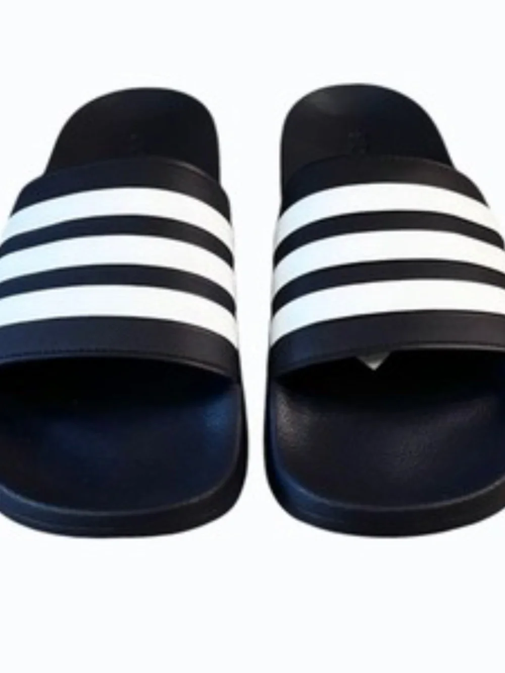 Adidas Adilette Mens Black White Stripe Shower Slides Size 15 Sandals