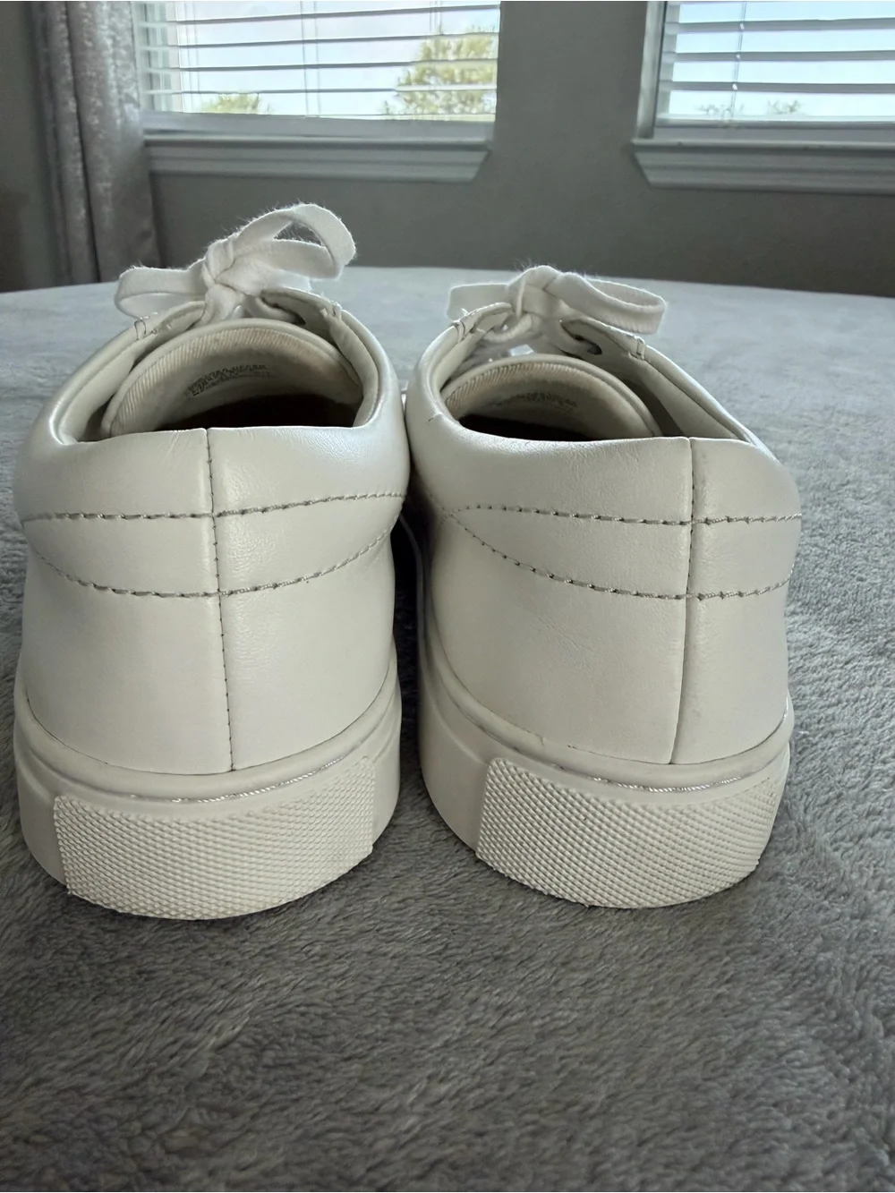Tory Burch White Leather Sneakers with Gold Logo