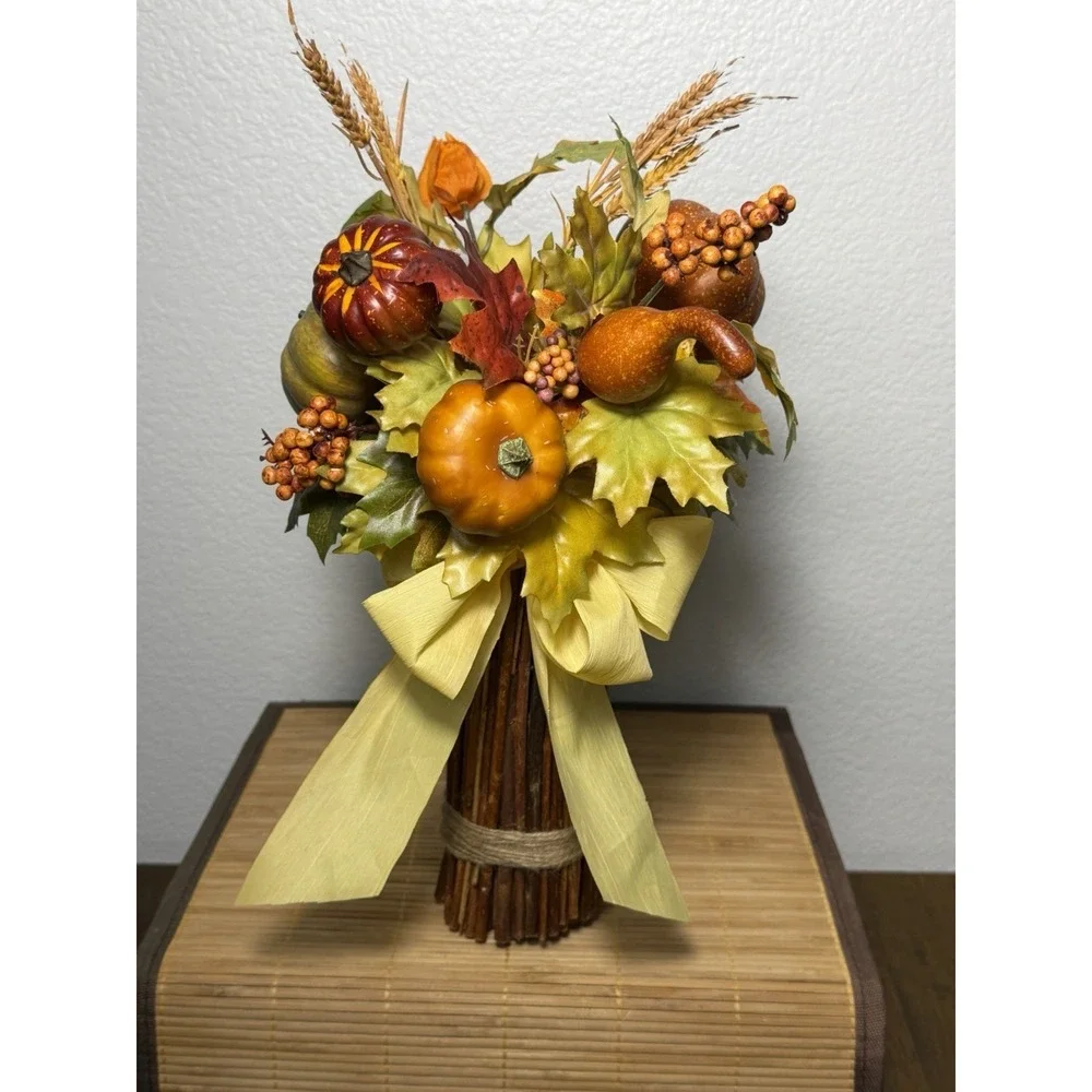 Rustic Farmhouse Pumpkin & Ghourd Floral Bouquet