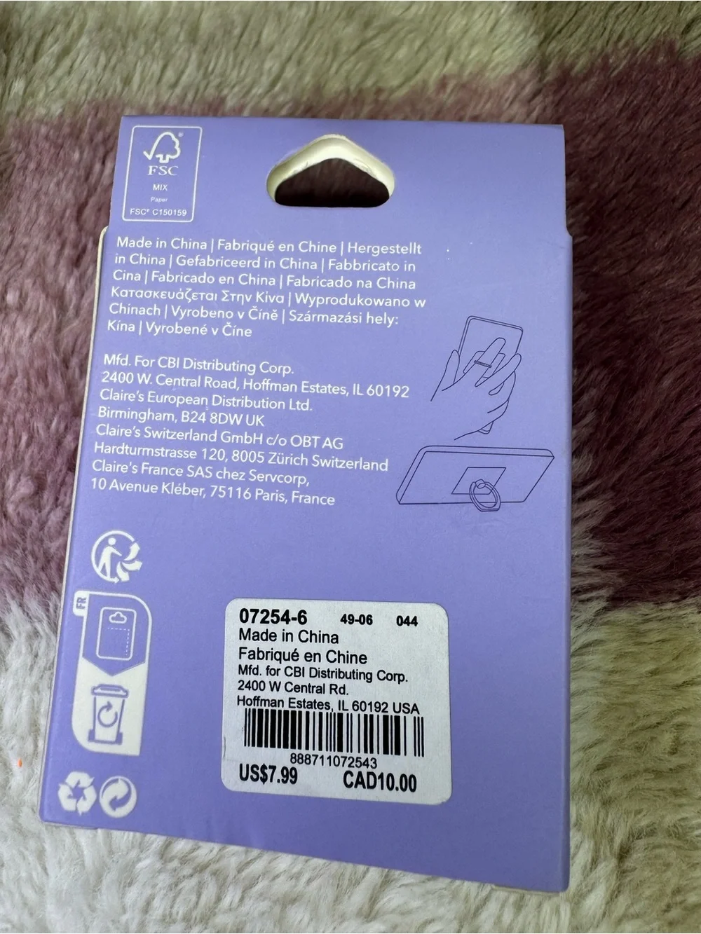Claires purple phone