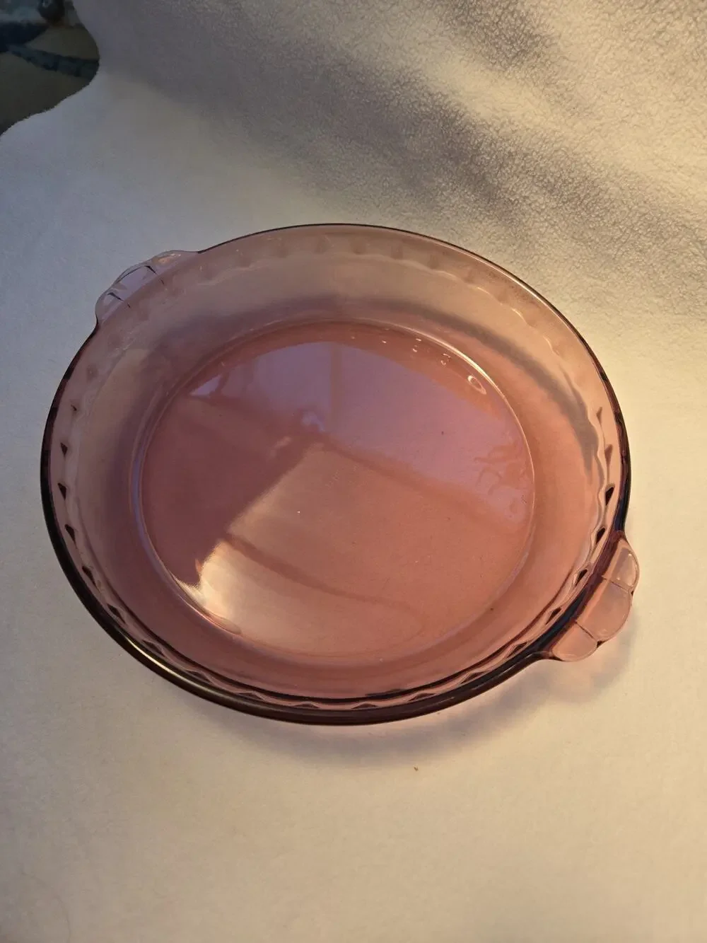 FLUTED PURPLE AMETHYST PIE DISH PYREX DISH 10 in