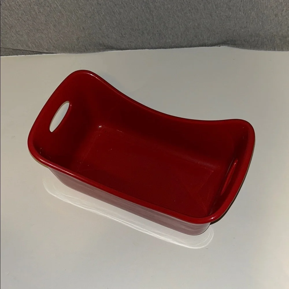Red Ceramic loaf pan