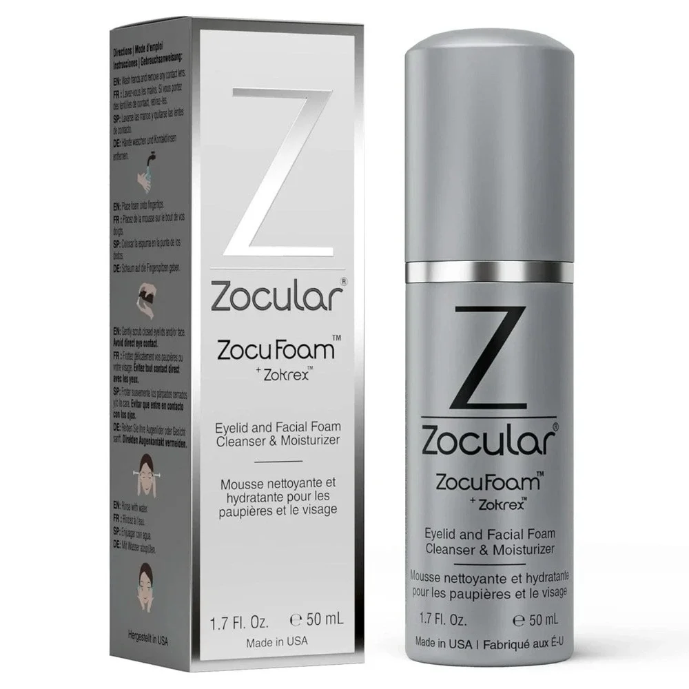 Zocular ZocuFoam‎ Eyelid and Facial Foam Cleanser Moisturizer NEW SEALED