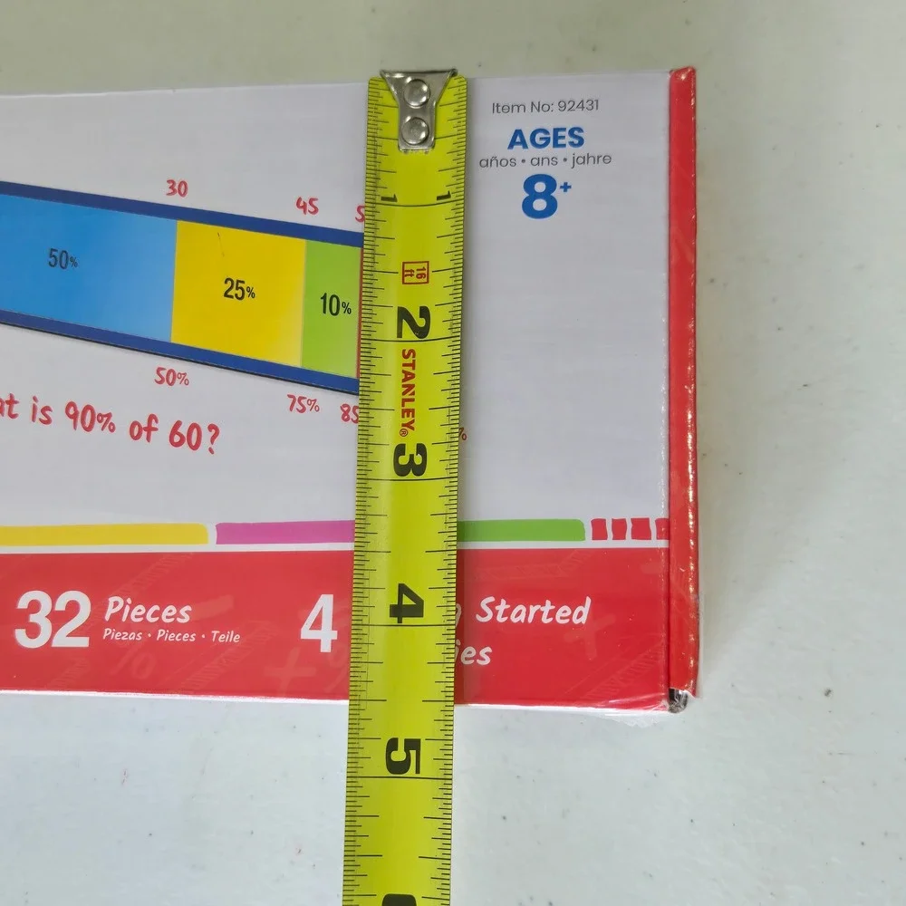 Hand2Mind Magnetic Percent Bar Math Learning Manipulative 32 Piece Ages 8+ 92431