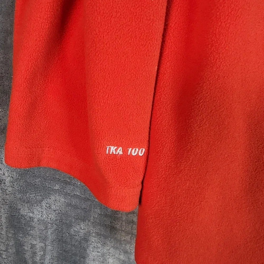 The North Face‎ Mens L Fleece Pullover Red Glacier TKA 100 1/4 Zip