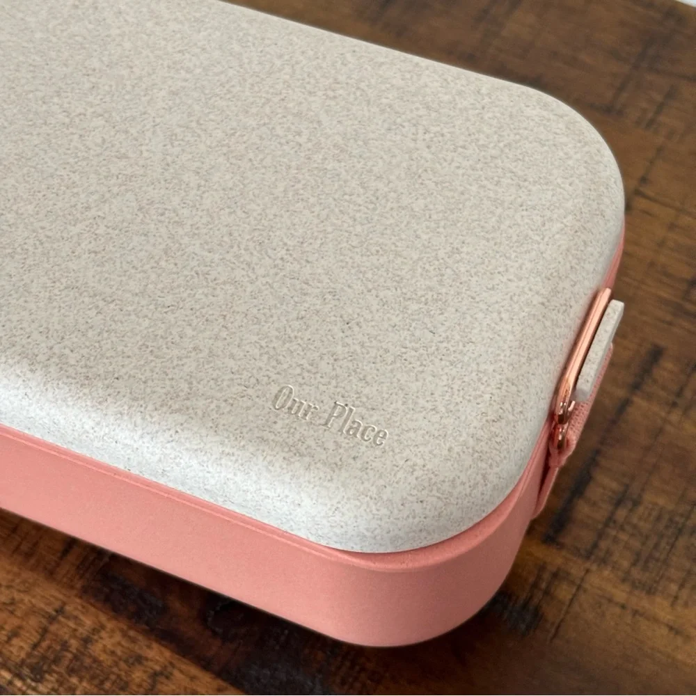 Our Place Layered Lunch Box with Clips and Utensils