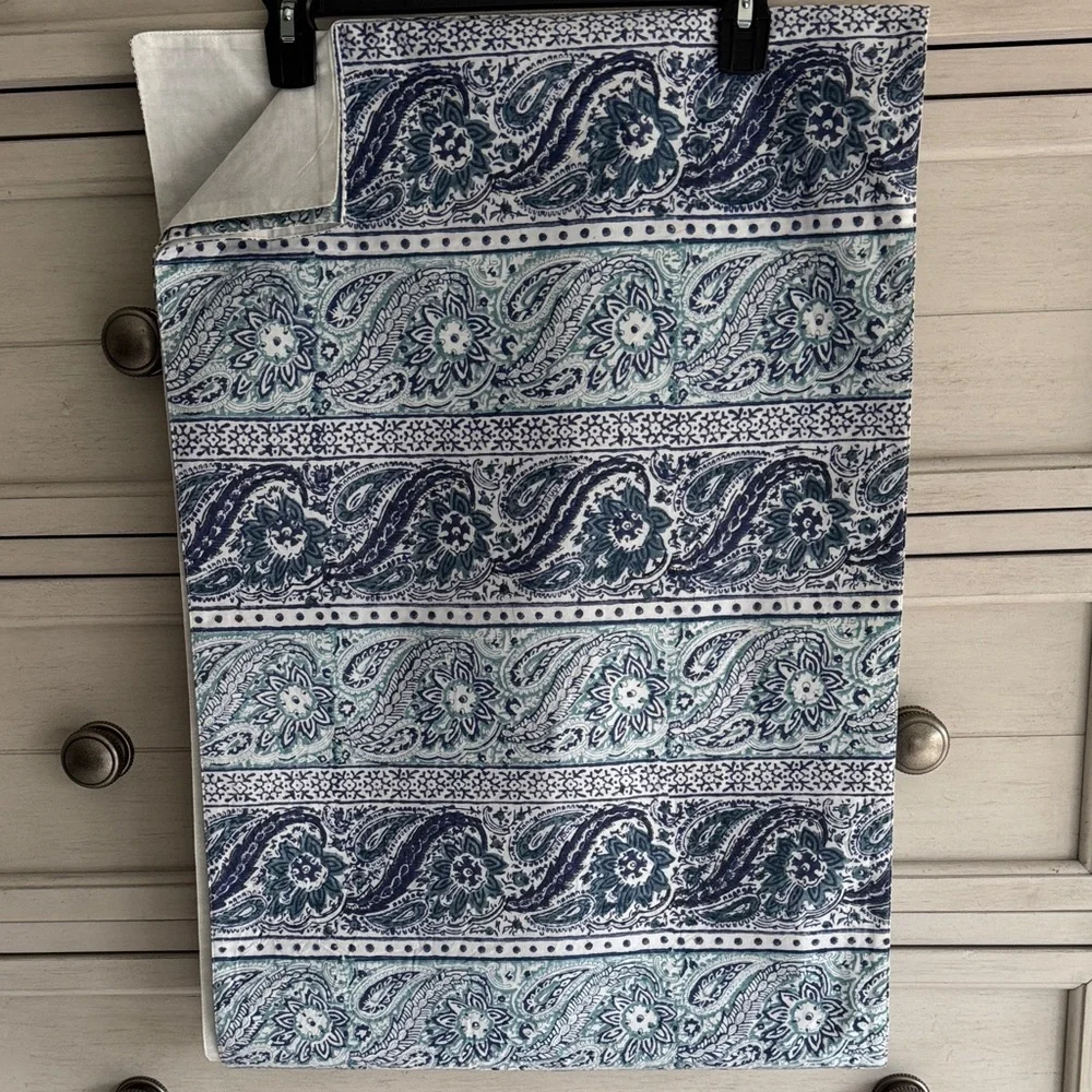 Pottery Barn Blue and White Paisley Table Runner