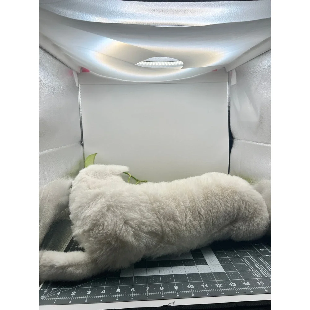 1989 Avanti Applause Jockline  Lying White  Cat Plush 27