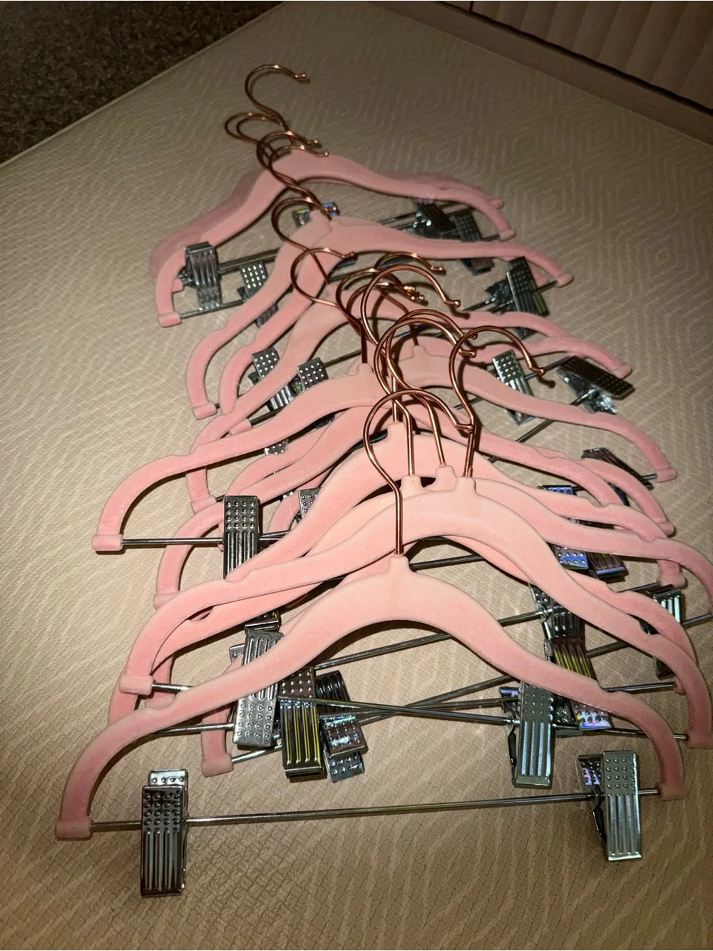 14 Count Baby/Toddler/ Kids Velvet Clip Hangers - Blush Pink Set