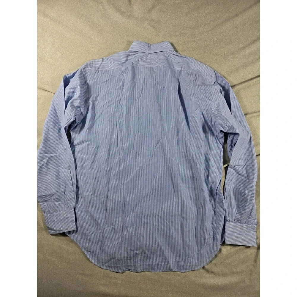 Polo Ralph Lauren‎ Estate Striped Work Dress Shirt 15.5 34/35 Blue White
