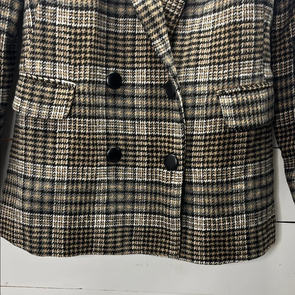 NWT Dèluc Maverick Blazer in Camel Black & White Size Medium