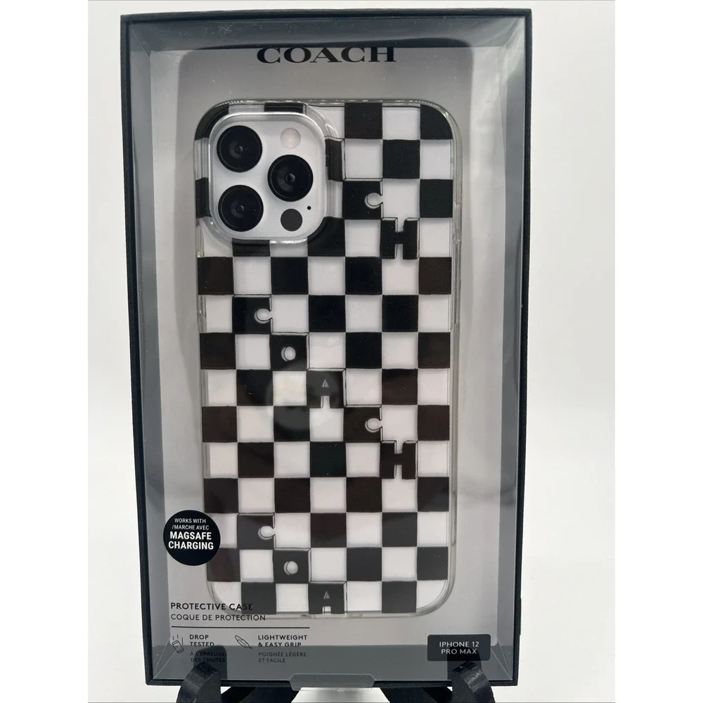 Coach New York Protective Case for Apple iPhone 12 Pro Max - Checkered‎ NIB!