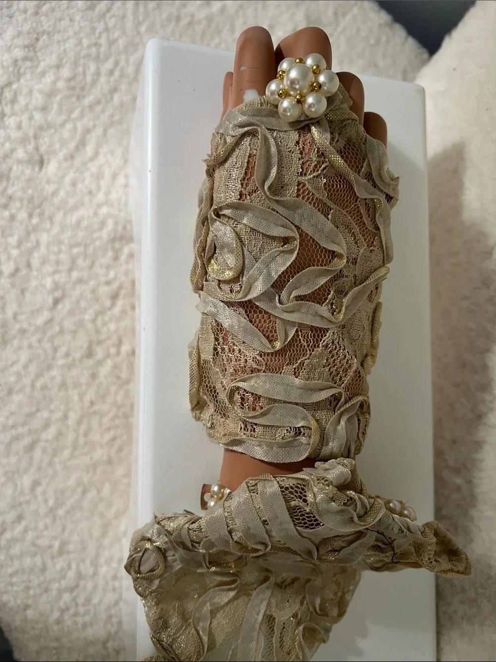 Handmade delicate champagne
