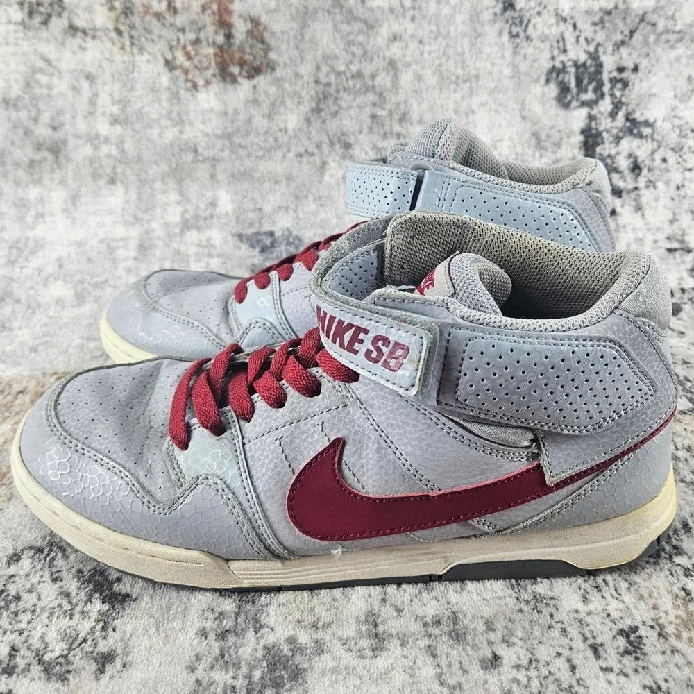 Nike Morgan Jr Skateboarding SB Shoes‎ Youth 7 Womens 8.5 Gray High Top Lace Up