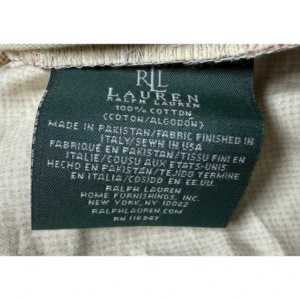 Ralph Lauren Northern Cape Paisley Queen Duvet Cover Neutral Persian Tapestry‎