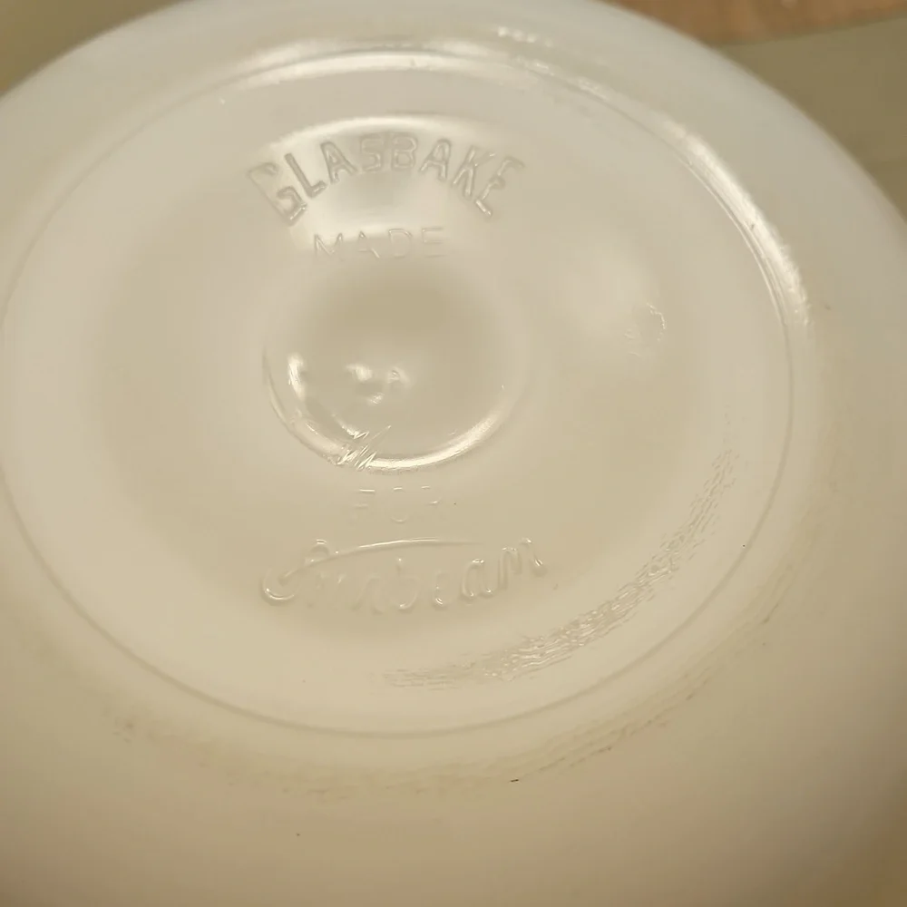 🤑Vintage Glasbake For Sunbeam Milk Glass 9