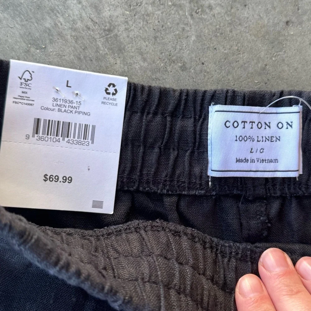 Cotton On Women’s track pants black with white striping