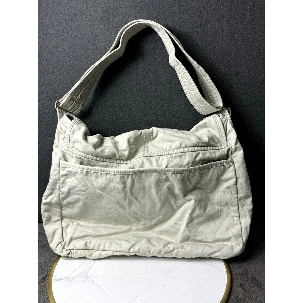 VTG American Eagle Distressed Light Mint Messenger Y2K Bag Canvas Crossbody Flap