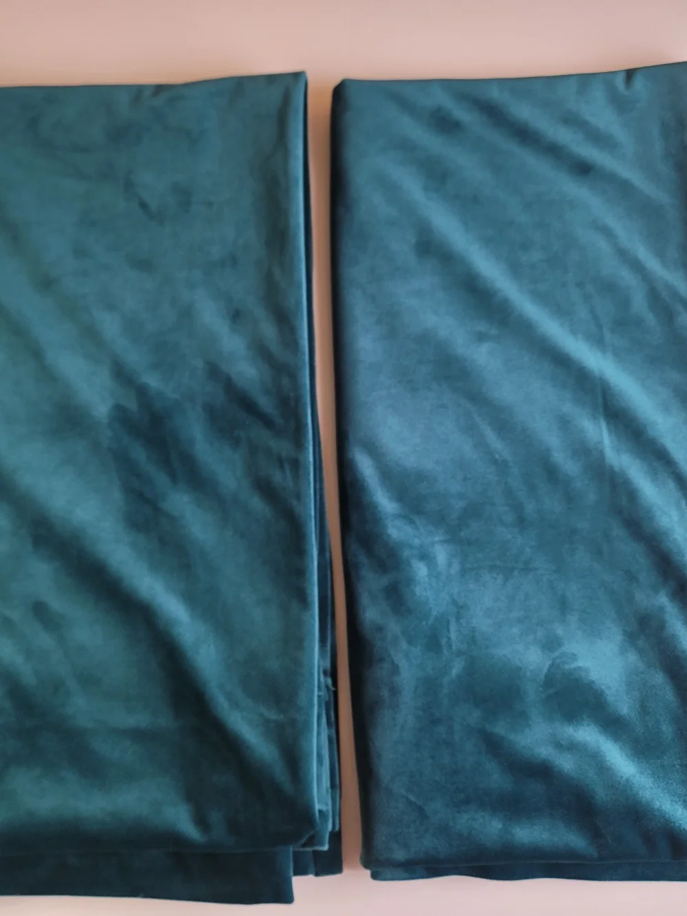 Teal Green Velvet Window Curtain Panels Room Darkening 52W X 96L