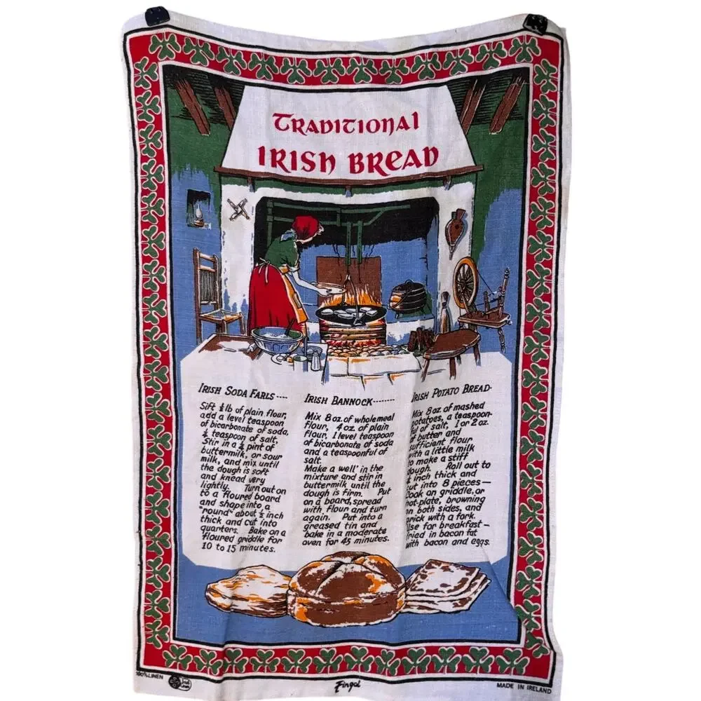Vintage Linen Tea Towel - Wall Hanging 