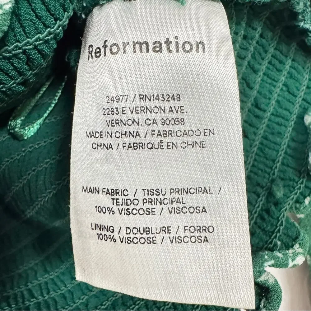 Reformation green ditsy